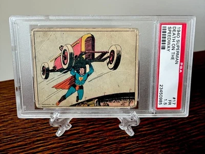 1940 SUPERMAN #17 DEATH ON THE SPEEDWAY PSA 1.5 FR RARE vintage Collectors Card - Image 1 of 3