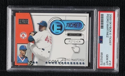 Boleto eléctrico Skybox 2000 Pedro Martínez #10ET PSA 10 GEMA MT HOF Foto 1 de 2