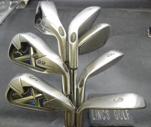 Set of 7x Callaway X22 Irons 5-SW Stiff Steel Shafts Callaway Grips* - Picture 1 of 6
