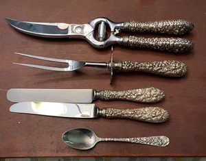 5 Stück STIEFF STERLING ROSE REPOUSSE - Bild 1 von 7