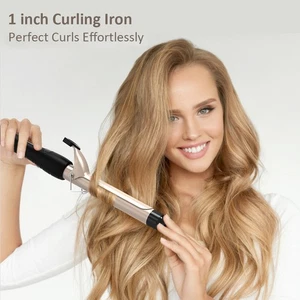Rizador de pelo Pretfy 1 pulgada temperatura ajustable LCD temperatura ZXQQ - Imagen 1 de 7