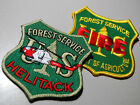 Firefighter Vlkr 2-PATCH Abzeichen: National Wald Helitack + Feuer Service Doa