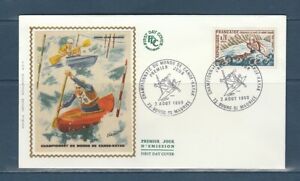 enveloppe 1er jour  championnats de canoé-kayak 73 Bourg Saint Maurice  1969