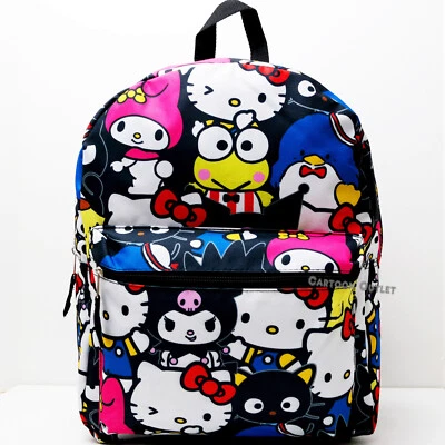 Mochila Sanrio Hello Kitty 16" Melody Kuromi Bolsa de Viagem Grande Tendência Allprint - Imagem 1 de 4