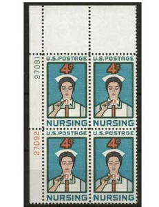 Health Care NURSES Complete Plate Block Mint Never Hinged! - Picture 1 of 1