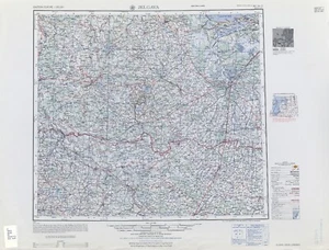 Vintage 1954 US ARMY Topographical Map of Latvia, Jelgava 250gsm Paper 18x24 - Bild 1 von 1