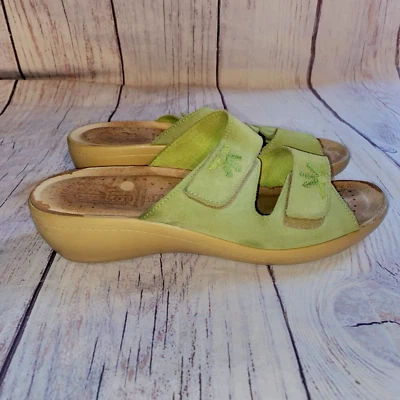 Sandalias deportivas de cuero Fly Flot para mujer talla EU 40 US 9 correas ajustables verdes Foto 1 de 4