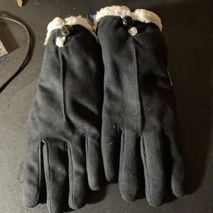 Isotoner  Womens Cream Fleece  Lined Gloves Smart Dri Smart Touch Lg /XL - Picture 1 of 10