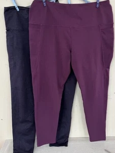 Lote Mixto 2 Pares XXL Ropa Activa Leggings Toba Ath.Púrpura Brezo, Piel Danskin Ciruela - Imagen 1 de 10