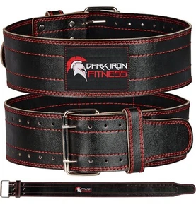 Dark Iron Fitness Leather Pro Weight Lifting Belt Size XL - Picture 1 of 3