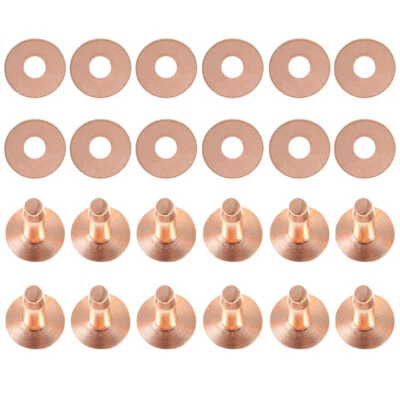 50 conjuntos de rebites e rebarbas de liga leve para kit de rebites artesanais de metal - Imagem 1 de 4