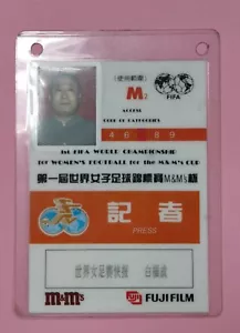 1991 FIFA 1st Women's World Cup OFFICIAL IDENTITY ID CARD USA Won Very Rare - Picture 1 of 3