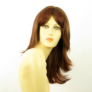 Perruque femme mi-long Châtain Cuivré Méché Blond Clair/rouge SOANNE 33H130 - Imagen 1 de 8