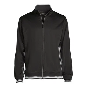 Athletic Works Men's Tricot Track Jacket, Black Size XL(46-48) - Picture 1 of 5