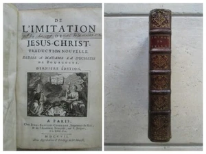 MACE : DE L'IMITATION DE JESUS-CHRIST, 1707. 4 gravures, maroquin rouge. - Picture 1 of 20