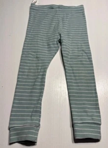 Mintgrüne/weiß gestreifte Ripp Leggings - Größe: 92 - Marke: H&M - Bild 1 von 1