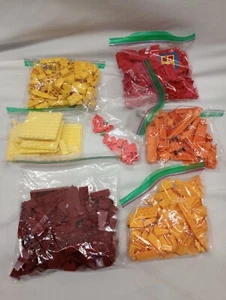 LEGO 1 LB 9 Oz Of Assorted shades ofRed Orange and Yellow Bricks/Pieces Bulk Lot - Picture 1 of 5