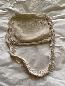 VINTAGE 1930/1940 DELILL HANDMADE WHITE BEADED WOMANS SHOULDER BAG - Picture 1 of 7