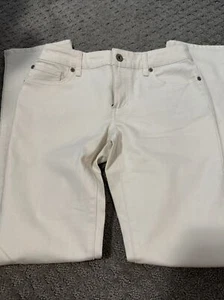 Chico's Women's Jeans Size 00 White Straight Leg Platinum Denim Mid Rise Stretch - Picture 1 of 4