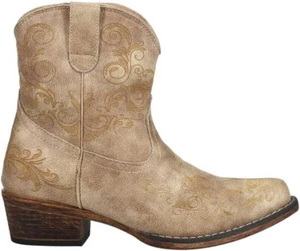 Roper Cowgirl Women’s Short Stuff Boot 7” Zipper Shaft Snip Toe Fashion Flexible - Picture 1 of 5