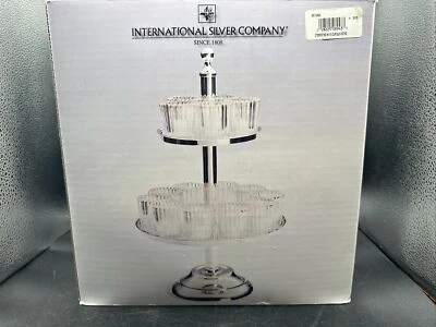 International Silver Company 双层 Votive 支架 全新带盒 99116405 — 第 1/2 张图片