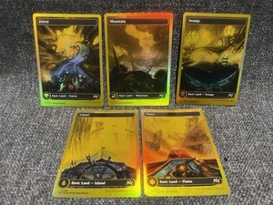 MTG Aetherdrift Basic Lands Set ✨First Place FOIL ✨ 5 Cards (0507-0511) - Picture 1 of 1