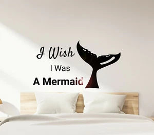 Wall Decal Mermaid Sea Interior Girl Room Vinyl Decor gz415 - Picture 1 of 4