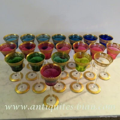 au choix roemer verre vin Alsace Cristal Saint Louis modèle Thistle Or signé - Photo 1/4