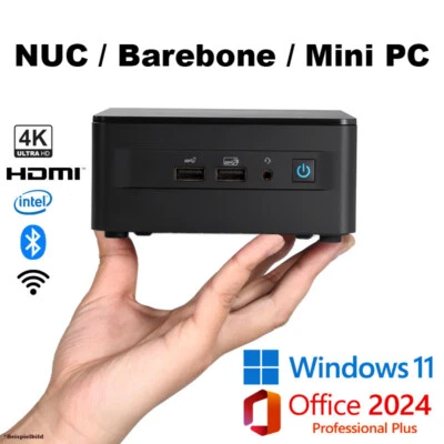 NUC Barebone Mini PC i5 64GB DDR4 1TB SSD 1000GB SSD Windows 11 Office 2024a, - Bild 1 von 4