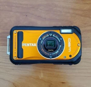 PENTAX Waterproof Digital Camera Optio W90 Shiny Orange 12.1MP 5x Optical Zoom - Picture 1 of 1