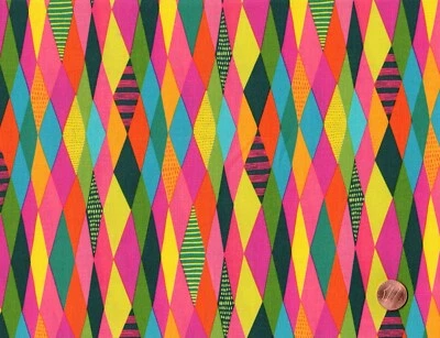 SUMMER LOVE, Multiple Color DIAMONDS Allover, Cori Dantini for Free Spirit, BTY - Image 1 of 2