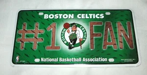 BOSTON CELTICS #1 FAN EMBOSSED METAL LICENSE PLATE #02 - NEW - Picture 1 of 1