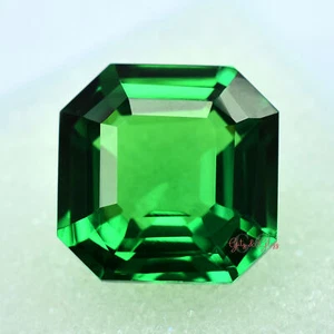 Natural Flawless tsavorite Garnet 10 Ct Loose Square Excellent Cut Gemstones - Picture 1 of 6