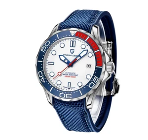 PAGANI DESIGN PD-1667 Automatic Mechanical Watch Japan NH35 WHITE PEPSI Silica - Picture 1 of 3