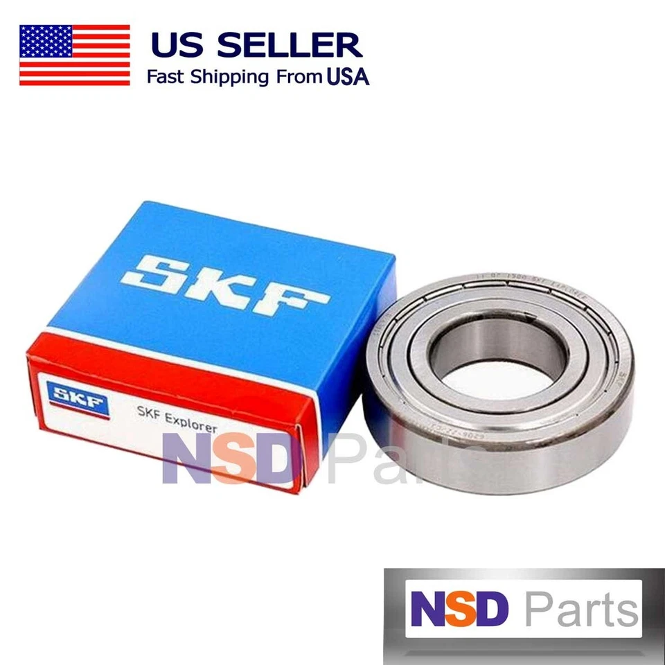 SKF 6206 ZZ  DEEP GROOVE BALL BEARING, METAL SHIELDED 30x62x16 mm 6206 2Z - Image 1 of 1