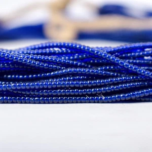 Collar de cuentas de semilla azul Baule Tamba - Imagen 1 de 12