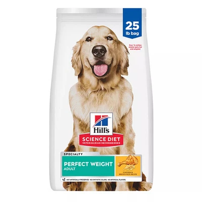 Hill's Science Diet Adulto Peso Perfecto Pollo Receta Comida Seca para Perros, Bolsa de 25 lb Foto 1 de 4