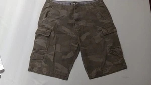 Iron Co Cargo Shorts Men's Size 36 Green Camo Grunge Hunt Hiking Outdoors - Picture 1 of 6