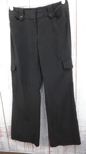 White House Black Market Cargo Pants Womens 2R Black Legacy Straight Classy - Picture 1 of 12