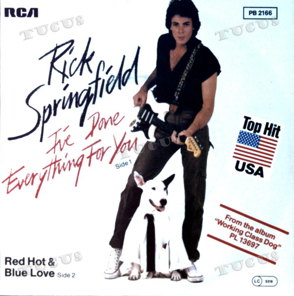 Rick Springfield - I've Done Everything For You 7in 1981 (VG+/VG+) '* - Image 1 of 1