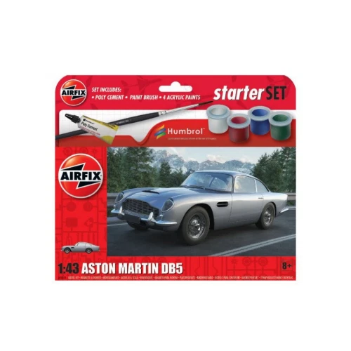 ASTON MARTIN DB5 SMALL STARTER SET KIT 1:43 Airfix Kit Auto Modellino Nuovo - Immagine 1 di 1