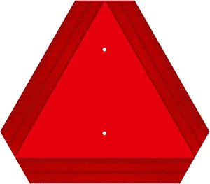 Señal de seguridad de vehículo de movimiento lento, letrero de triángulo de vehículo de movimiento lento, grado de aluminio - Imagen 1 de 6