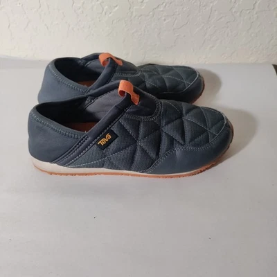 Kids Teva Ember Moc Slip On Shoes Gray & Orange Size 3 - Image 1 of 4