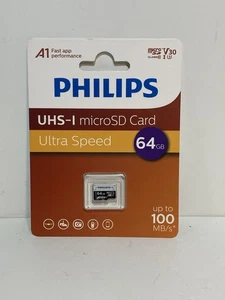 PHILIPS UHS-I MicroSD Card Ultra Speed 64GB FM32TF064B/93 New - Picture 1 of 4