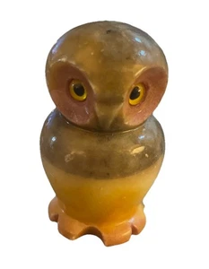Vintage Echt Alabaster Handarbeit Figur Eule Made In Italy - Bild 1 von 3