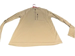 Cabelas Guidewear 4-most UPF 50 Gr. XL X-Large 1/4 ZIP Langarm Beige - Bild 1 von 6