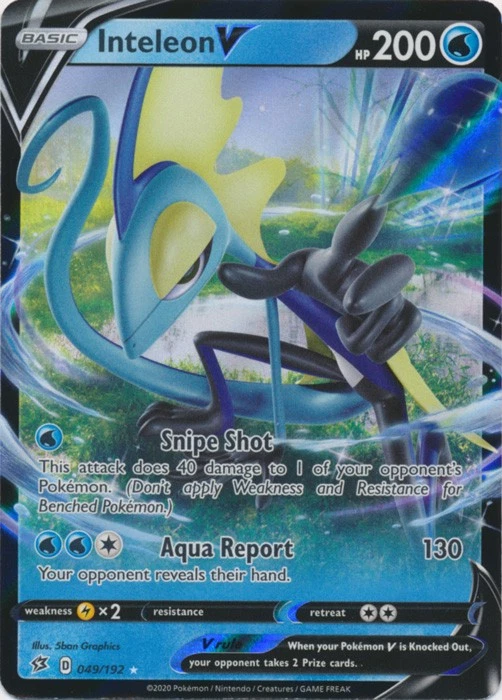 Holo Inteleon V 049/192 Ultra Rare SWSH02: Rebel Clash - Image 1 of 1