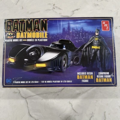 AMT Batman Batmobile 1/25 Scale Model Kit w/ Resin Figure NEW Sealed DC Comics - Image 1 of 4