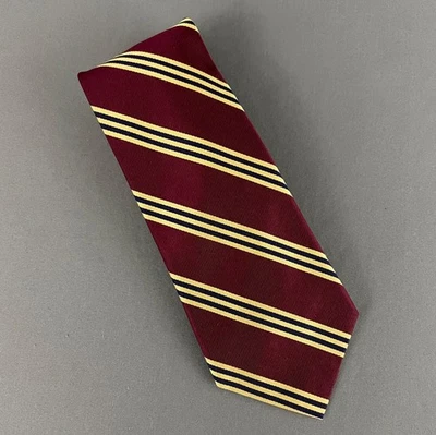 Corbata Brooks Brothers Makers para hombre a rayas seda granate azul dorado 56 en EE. UU. Foto 1 de 4