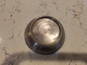 VINTAGE MID CENTURY PEWTER PLANT STAND CANDLE RISER - Picture 1 of 2